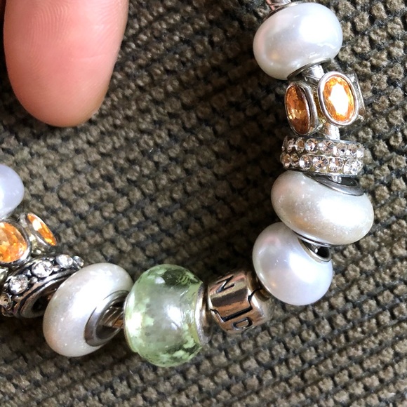 Pandora Jewelry Authentic Pandora Snake Bracelet With 4 Charms